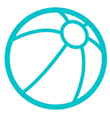 Ball icon of blue color