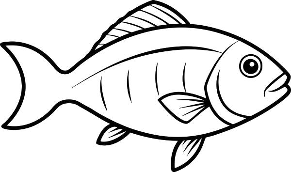 Black Fish swiming right dirction