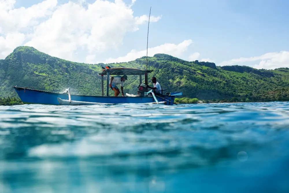 Angler fishing in open waters of Islamorada Florida Keys